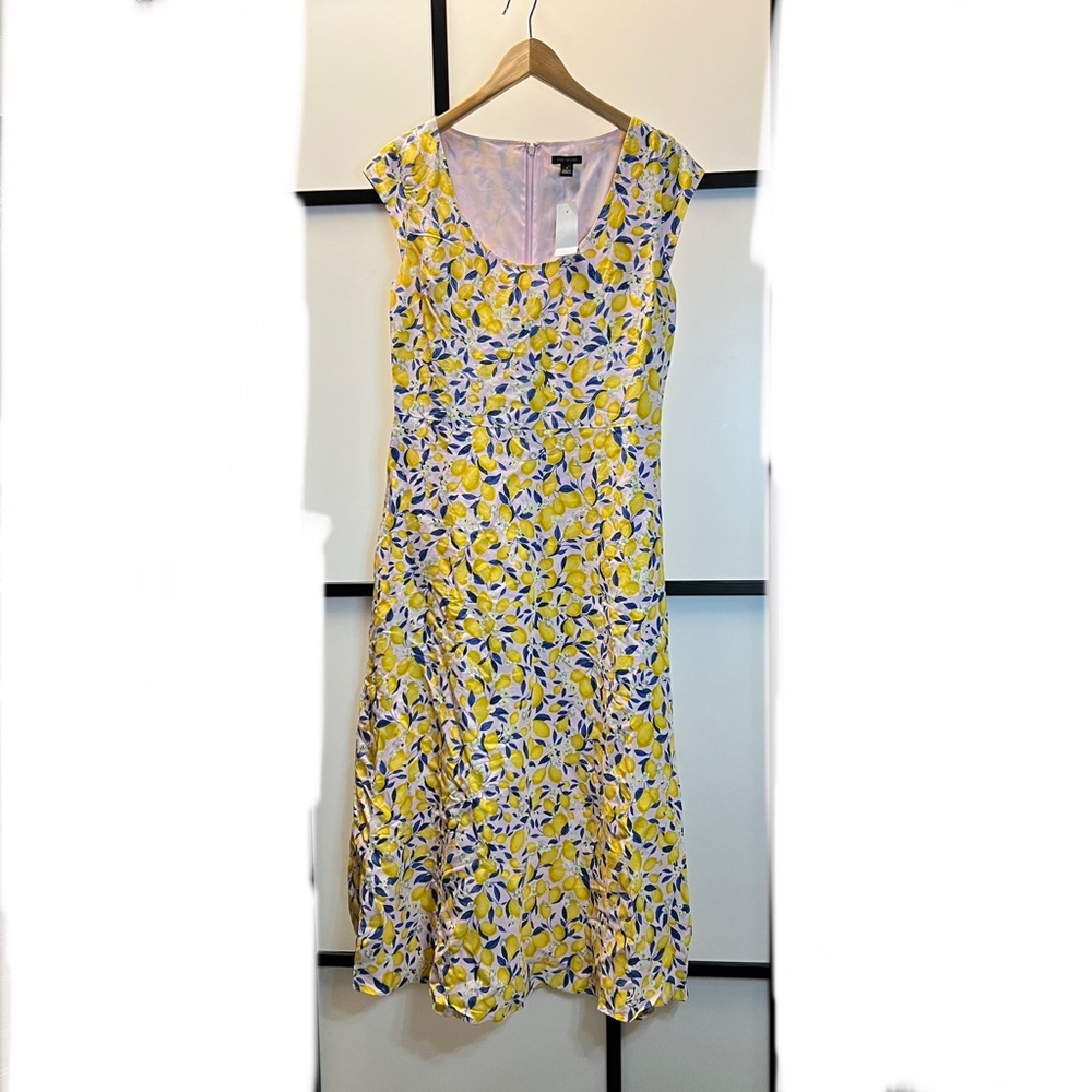 Ann Taylor lemon flare midi dress
